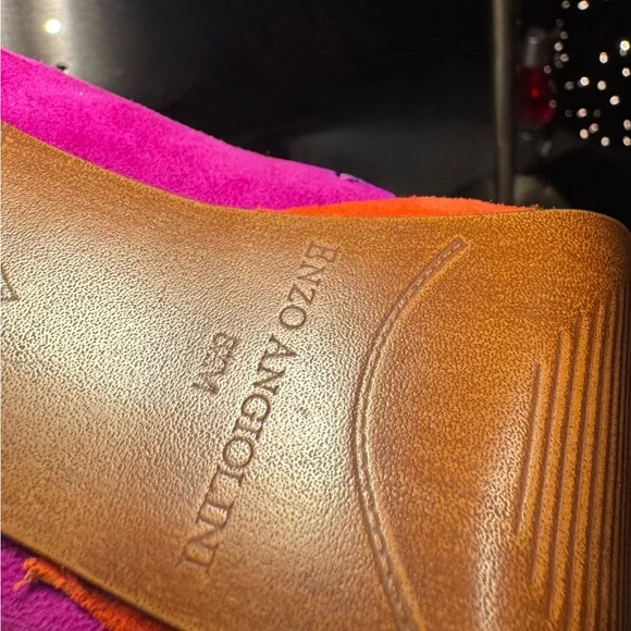 Enzo Angiolini peep-toe platform pump Luxurious Suede - Picture 2 of 5